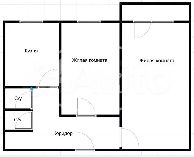 2-к. квартира, 52 м, 5/5 эт. - Фото 0