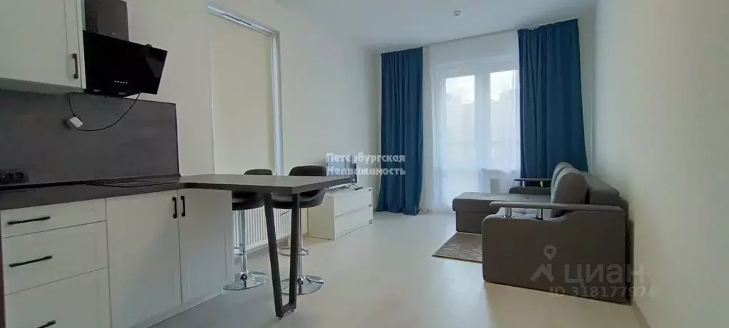 Студия Санкт-Петербург аллея Арцеуловская, 17 (29.4 м) - Фото 0