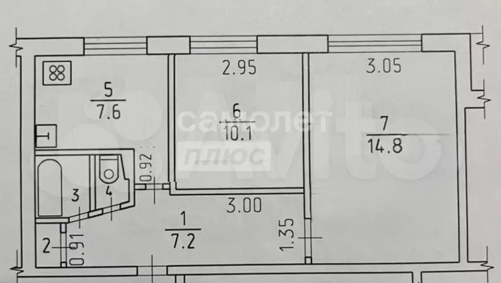 2-к. квартира, 44 м, 8/9 эт. - Фото 0