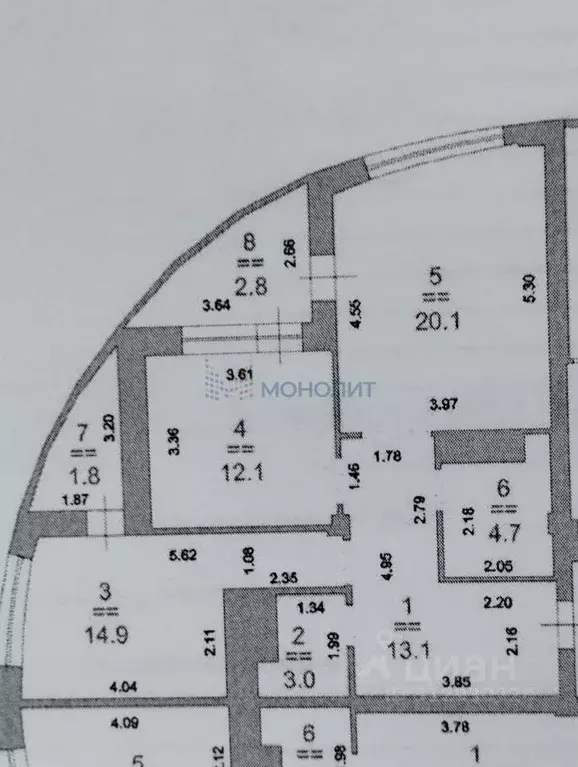 2-к кв. Нижегородская область, Нижний Новгород ул. Ванеева, 6 (72.6 м) - Фото 0