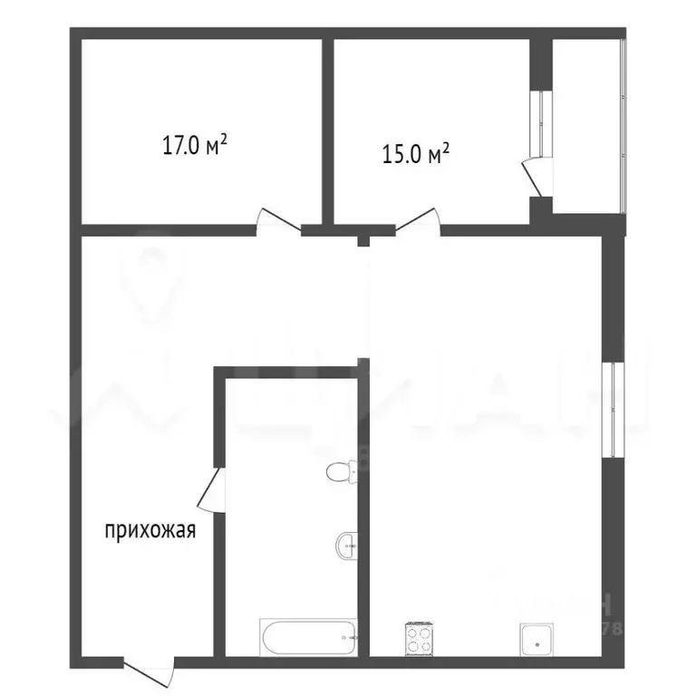 2-к кв. Удмуртия, Ижевск Удмуртская ул., 149 (47.0 м) - Фото 1