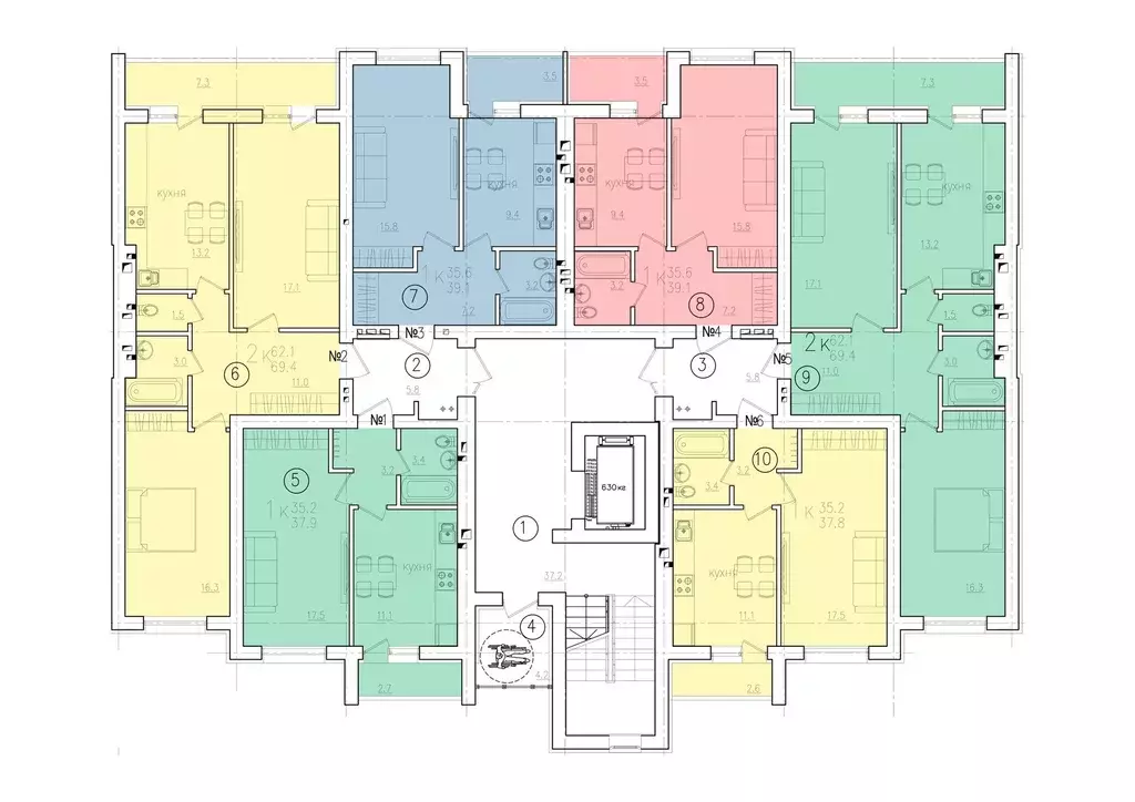 1-к кв. Саратовская область, Энгельс Энгельс-9 мкр, 2 (39.1 м) - Фото 2