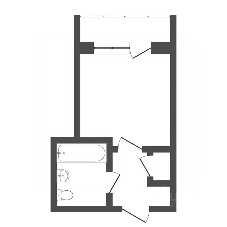 1-к кв. Тюменская область, Тюмень ул. 30 лет Победы, 77 (12.8 м) - Фото 1