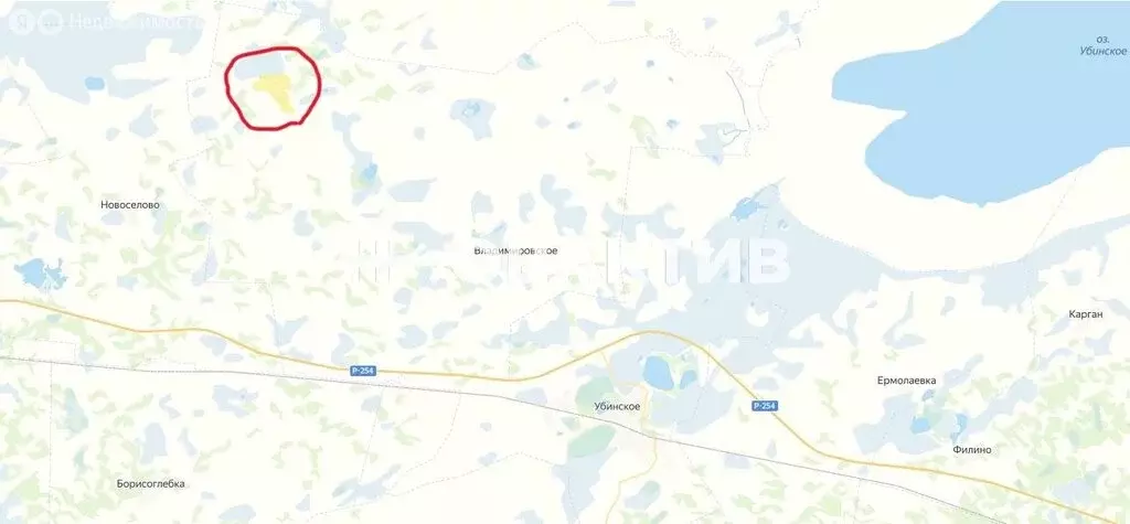 Участок в Убинский район, Владимировский сельсовет (13740 м) - Фото 0