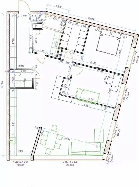 3-к кв. Москва Электролитный проезд, 16к7 (104.2 м) - Фото 2