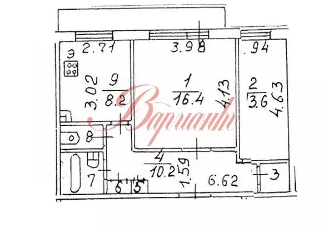 2-к кв. Архангельская область, Северодвинск ул. Лебедева, 9 (54.3 м) - Фото 2