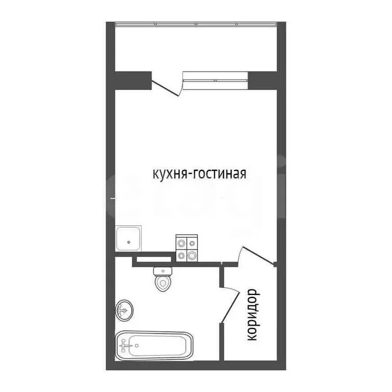 Квартира-студия: Воронеж, улица Независимости, 78 (22 м) - Фото 1