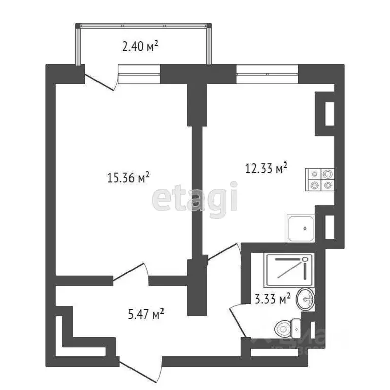 1-к кв. Ростовская область, Ростов-на-Дону ул. Мечникова, 37 (36.0 м) - Фото 2