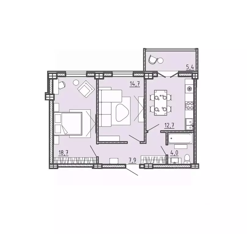 2-к кв. Воронежская область, Воронеж Цимлянская ул., 10В/2 (60.4 м) - Фото 0