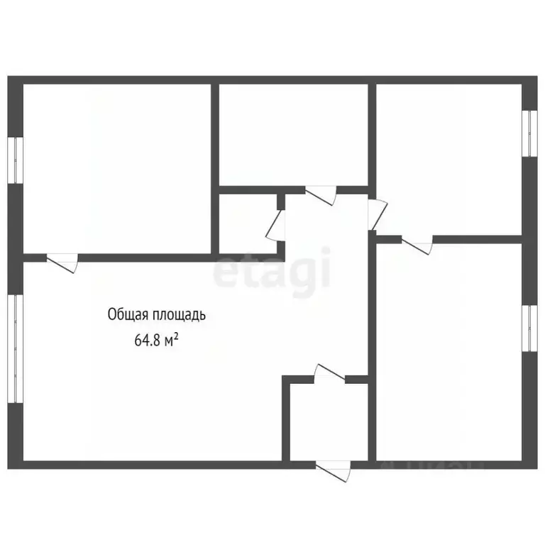 3-к кв. Кемеровская область, Прокопьевск ул. Есенина, 36 (64.8 м) - Фото 2