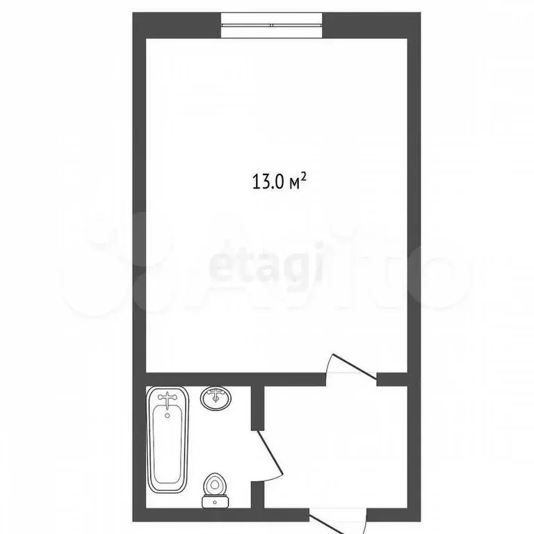 1-к. квартира, 25 м, 4/5 эт. - Фото 0