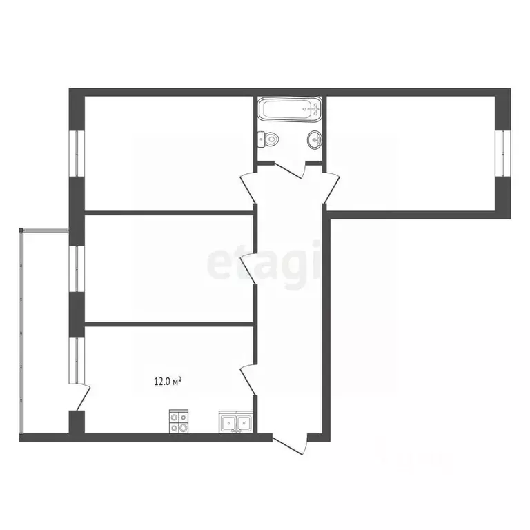 3-к кв. Ростовская область, Батайск ул. Северный Массив, 2/8 (76.0 м) - Фото 1