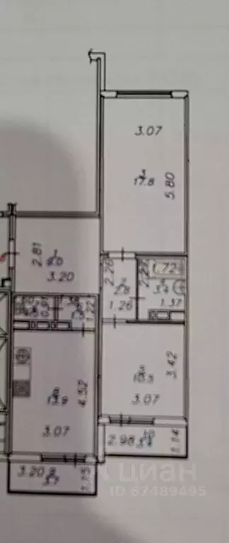 2-к кв. Краснодарский край, Анапа ул. Адмирала Пустошкина, 22к10 (68.0 ... - Фото 2