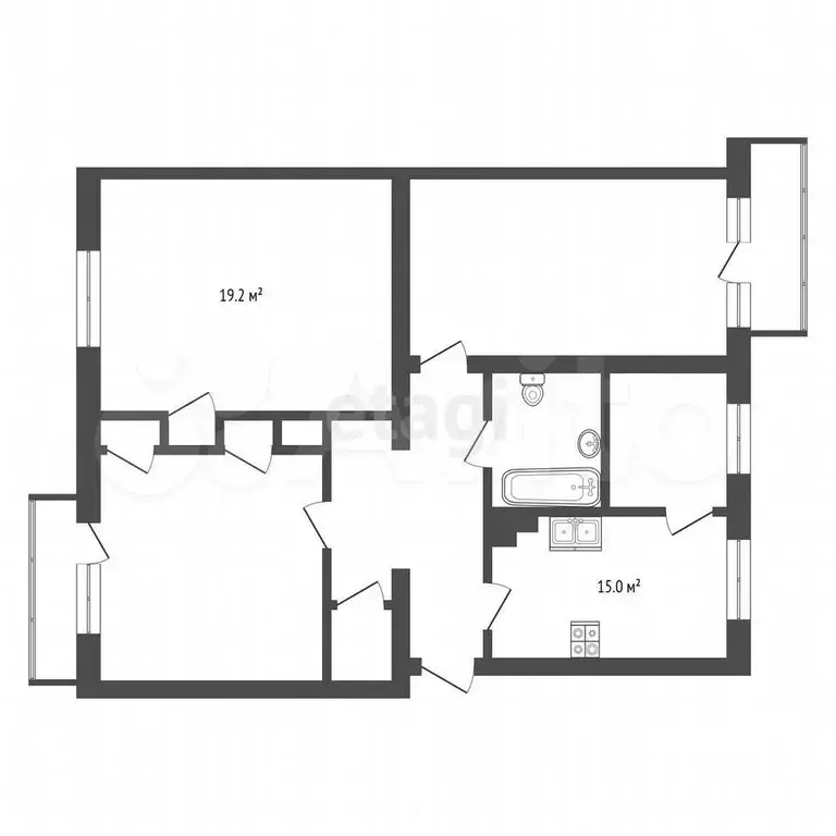 4-к. квартира, 75 м, 5/5 эт. - Фото 0
