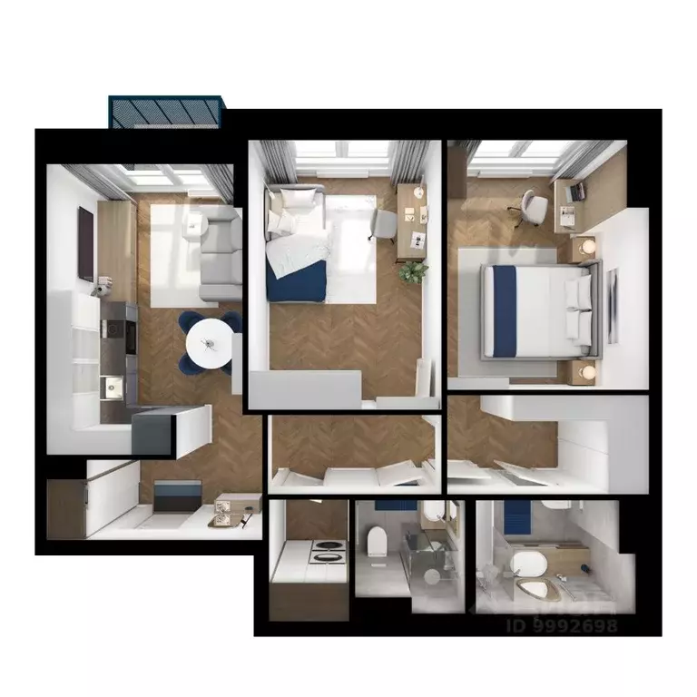 2-к кв. Московская область, Ленинский городской округ, Боброво пгт ... - Фото 1