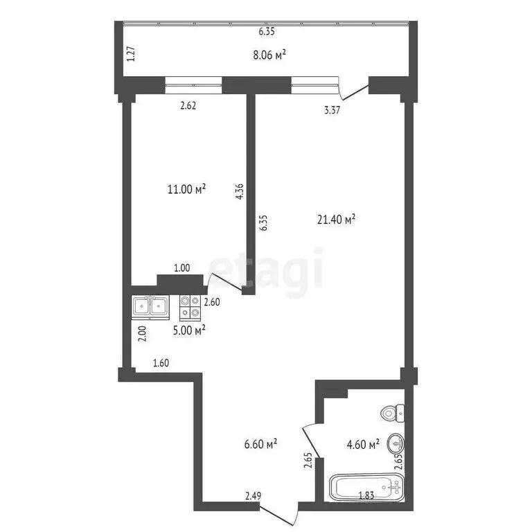 2-комнатная квартира: Сочи, Урожайная улица, 71/1 (56 м) - Фото 0