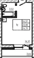 Квартира-студия: Искитим, микрорайон Индустриальный, 25А (23.3 м) - Фото 0