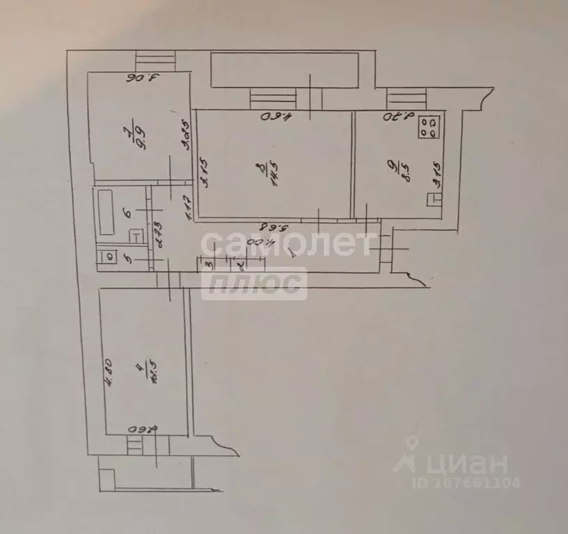 3-к кв. Липецкая область, Липецк ул. Имени Мичурина, 32 (62.0 м) - Фото 2