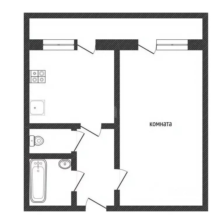 1-к кв. Ленинградская область, Кириши Молодежный бул., 3 (32.4 м) - Фото 1