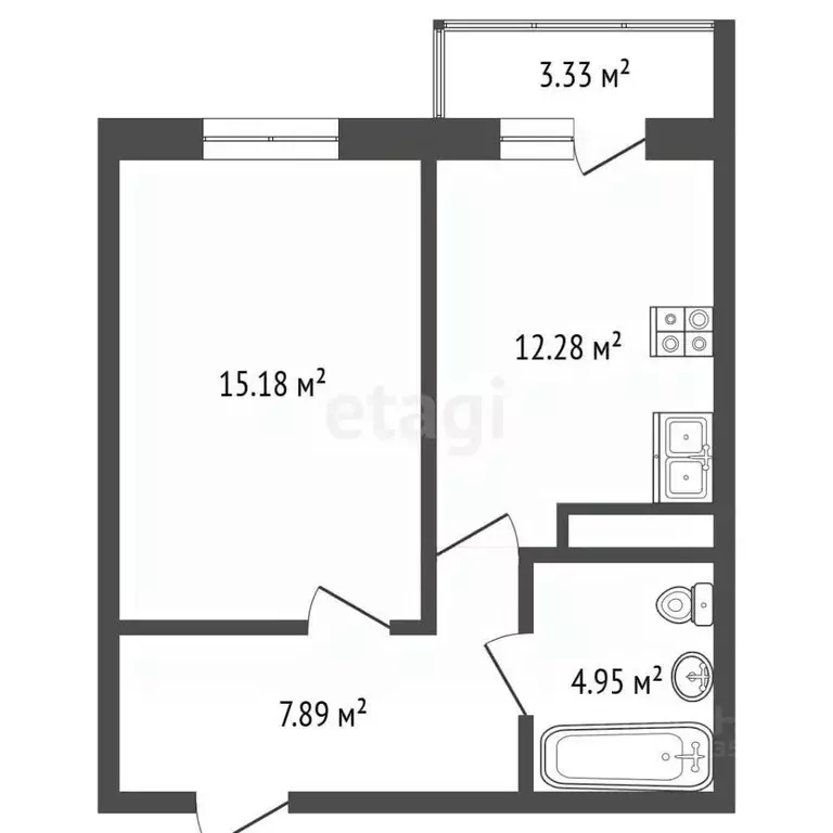 1-к кв. Краснодарский край, Новороссийск Цемдолина тер., ул. Красина, ... - Фото 1