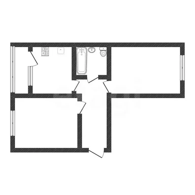 2-комнатная квартира: Тверь, бульвар Гусева, 46 (57 м) - Фото 1