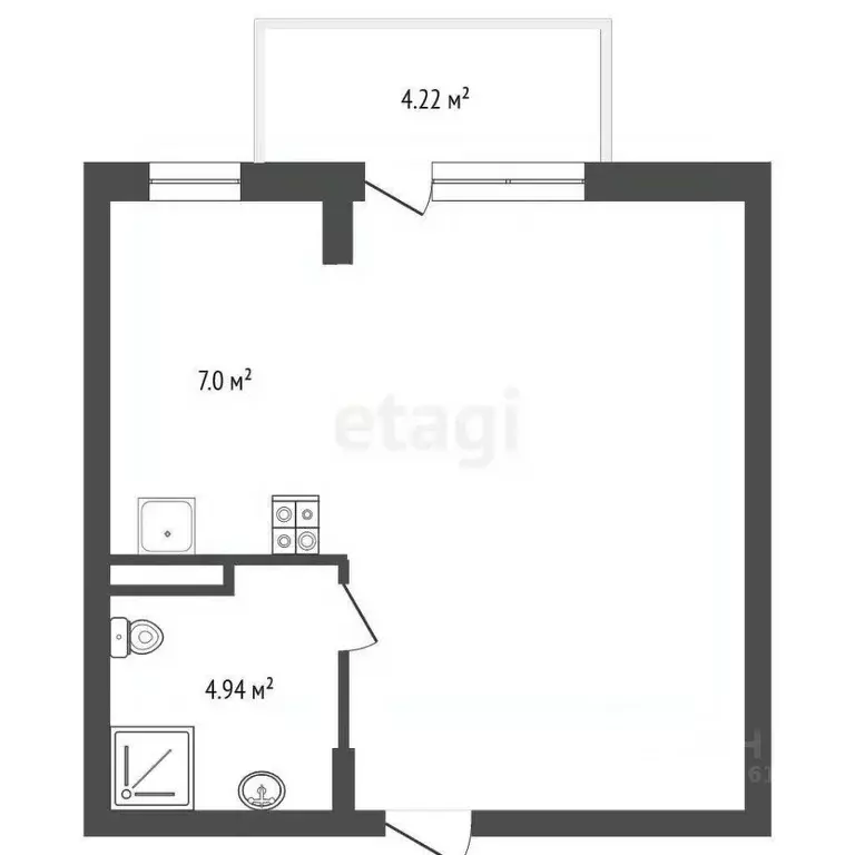 1-к кв. Краснодарский край, Анапа Пионерский просп., 272А (40.2 м) - Фото 2