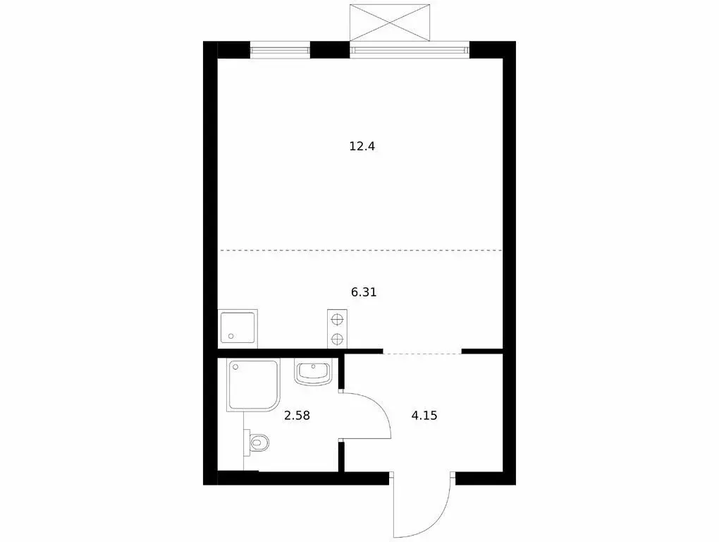 Квартира-студия: деревня Новое Девяткино, Главная улица, 10 (25.44 м) - Фото 0