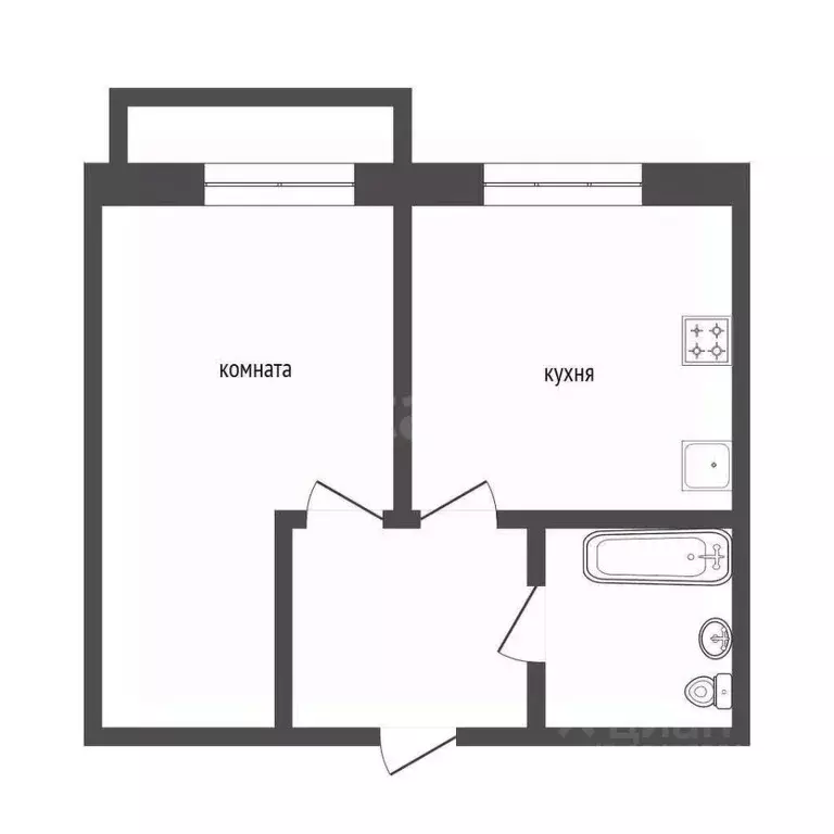 1-к кв. Курганская область, Курган Заозерный жилрайон, 6А мкр, 5А ... - Фото 2