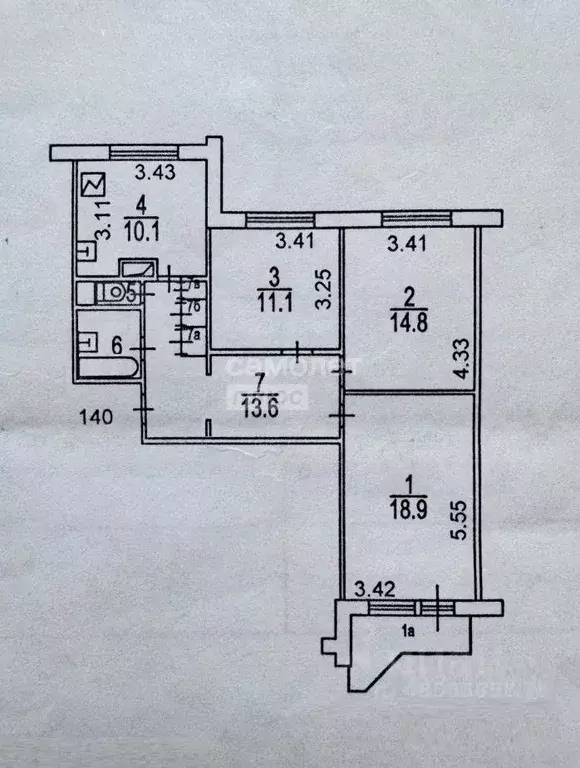 3-к кв. Москва ул. 800-летия Москвы, 32 (74.2 м) - Фото 2