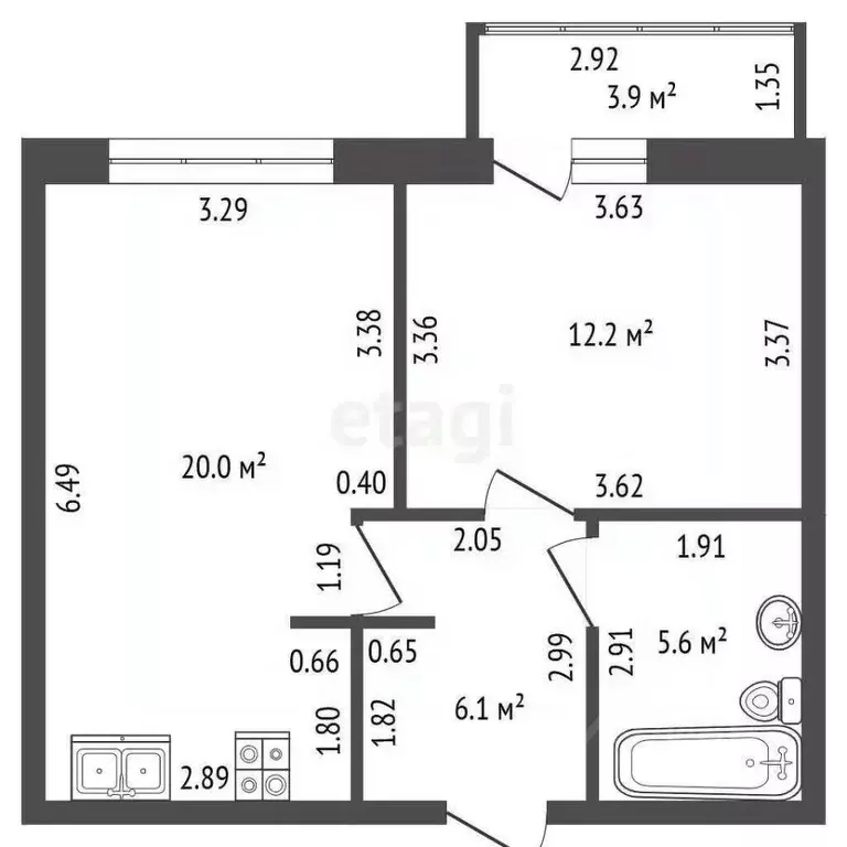 1-к кв. Санкт-Петербург Дальневосточный просп., 12к2 (44.0 м) - Фото 2