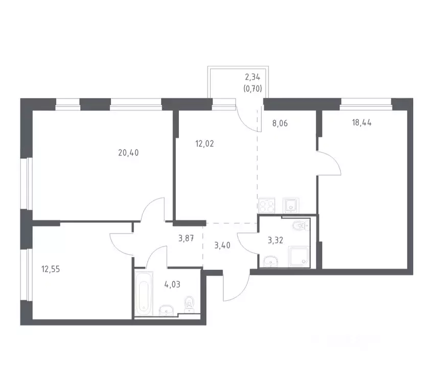 3-к кв. Приморский край, Владивосток Днепровская ул., 19 (86.79 м) - Фото 1