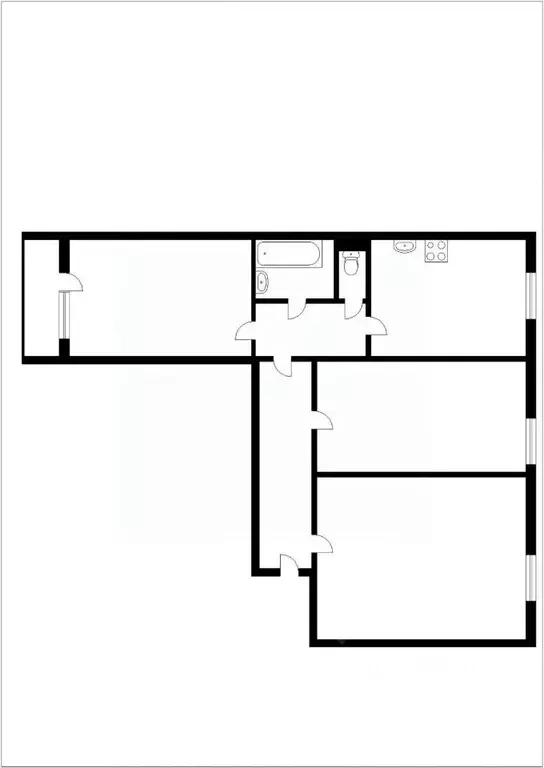 3-к кв. Кемеровская область, Калтан Комсомольская ул., 45 (66.7 м) - Фото 2