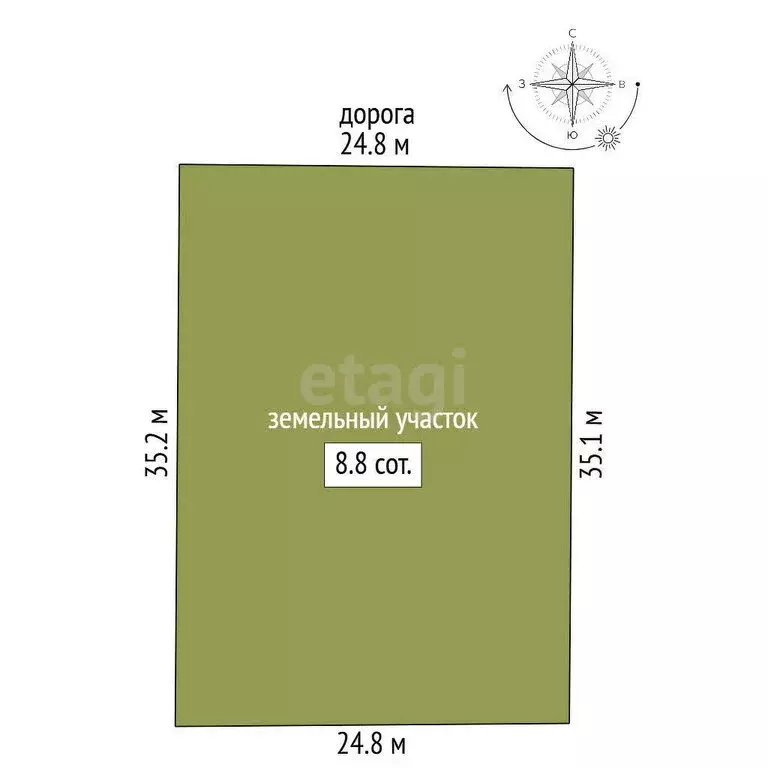 Участок в Заводоуковск, Олимпийская улица (8.8 м) - Фото 1