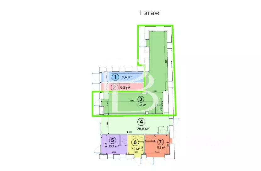 Помещение свободного назначения в Москва ул. Бахрушина, 36/14С3 (51 м) - Фото 1