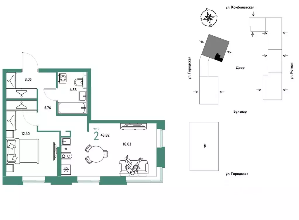 2-к кв. Свердловская область, Екатеринбург муниципальное образование, ... - Фото 1