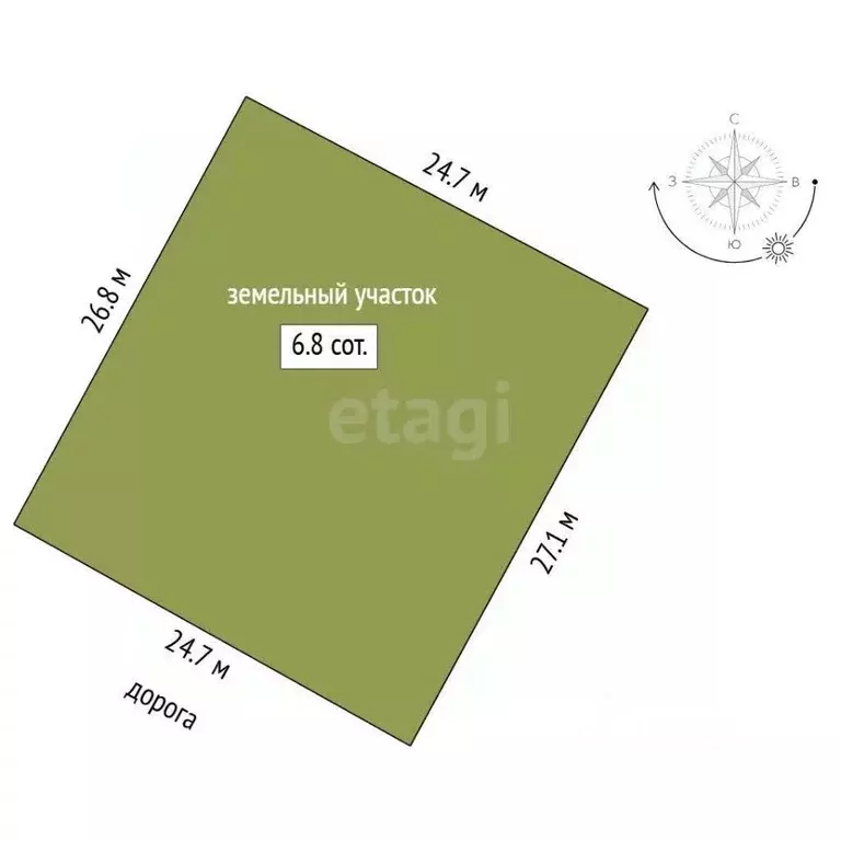 Участок в Тюменская область, Тюмень  (7.0 сот.) - Фото 1