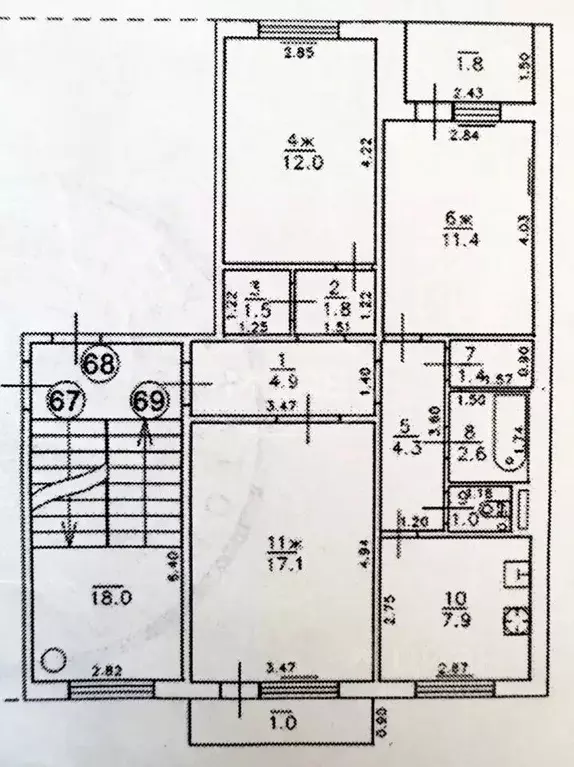 3-к кв. Калининградская область, Гурьевск Загородная ул., 4 (72.3 м) - Фото 2