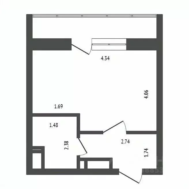 Студия Красноярский край, Красноярск ул. Апрельская, 5А (23.7 м) - Фото 1