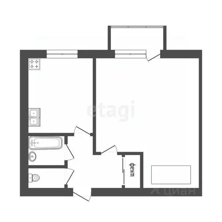 1-к кв. Мордовия, Саранск просп. 50 лет Октября, 2 (41.2 м) - Фото 0