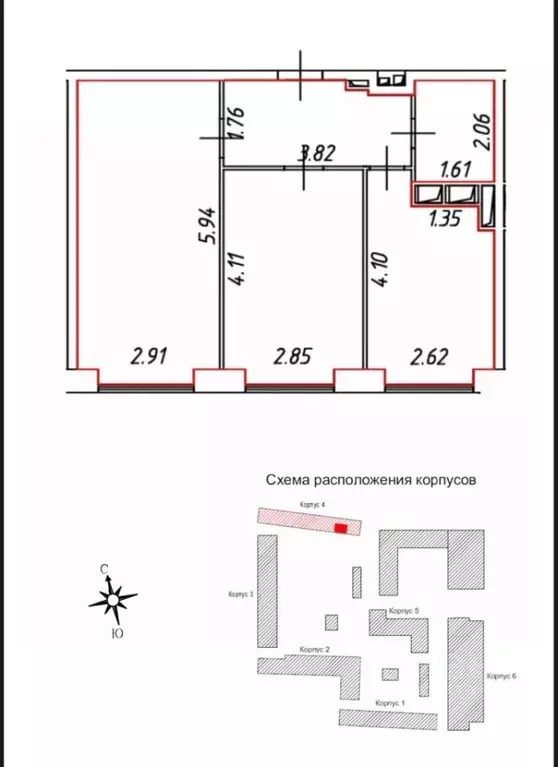 Свободной планировки кв. Москва Березовая аллея, 19к4 (48.8 м) - Фото 1