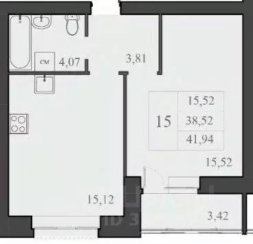 1-к кв. Ярославская область, Ярославский муниципальный округ, пос. ... - Фото 1