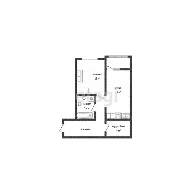 1-к кв. Краснодарский край, Новороссийск Цемдолина тер., ул. ... - Фото 1