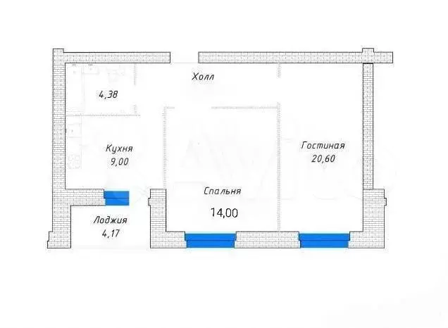 2-к. квартира, 55,7 м, 3/10 эт. - Фото 0