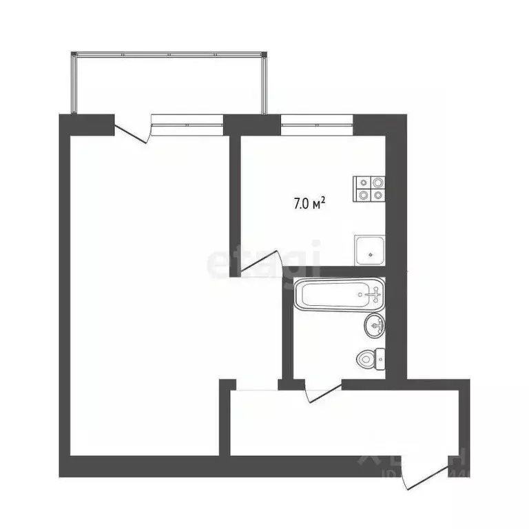 1-к кв. Тюменская область, Тюмень проезд Геологоразведчиков, 33 (28.1 ... - Фото 1