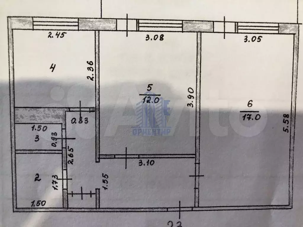 2-к. квартира, 47,9 м, 3/5 эт. - Фото 0