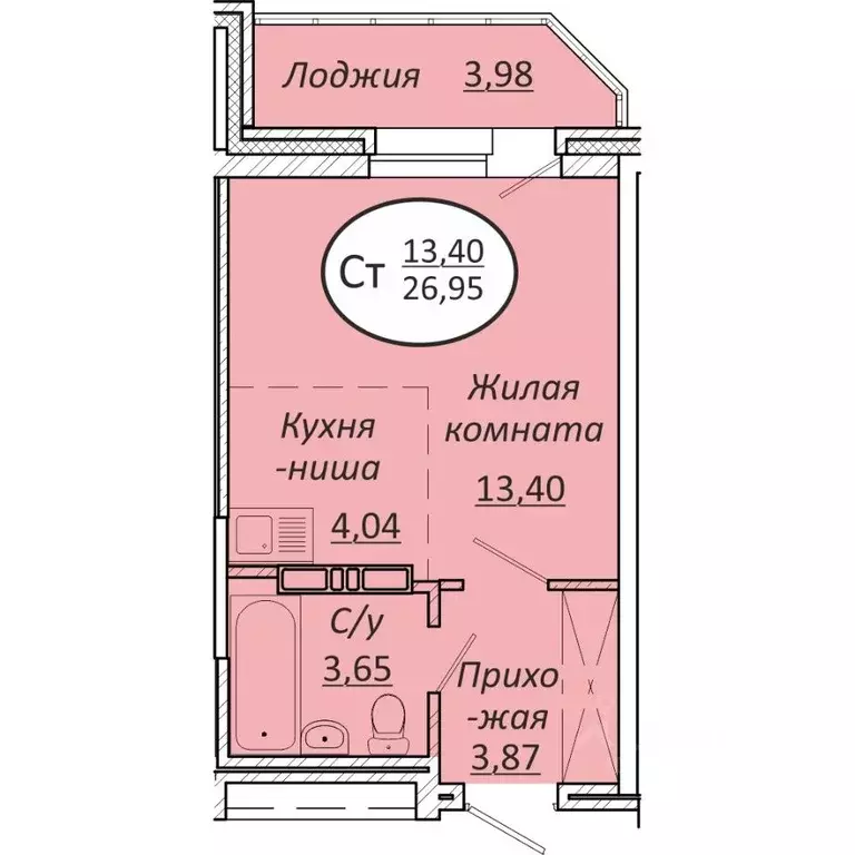 Студия Новосибирская область, Новосибирск Пролетарская ул., 155 (26.95 ... - Фото 1