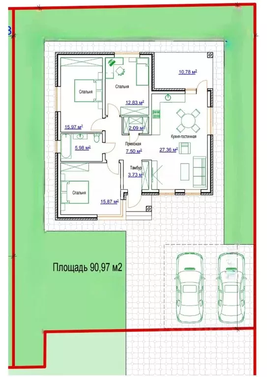 Дом в Краснодарский край, Анапа муниципальный округ, Песчаный хут. ул. ... - Фото 2