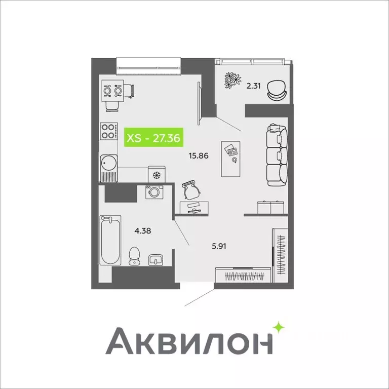 Студия Архангельская область, Архангельск Привокзальный мкр,  (27.36 ... - Фото 0