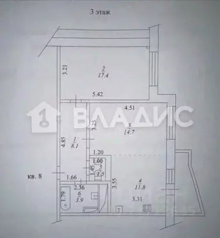 2-к кв. Воронежская область, Воронеж ул. Шишкова, 142 (57.4 м) - Фото 1