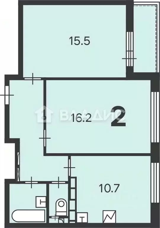2-к кв. Москва Осташковская ул., 9К2 (54.4 м) - Фото 2